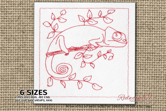 Chameleon Redwork: A Holiday Embroidery Review