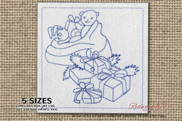 Christmas Bag Filled with Toys and Gifts Design Review