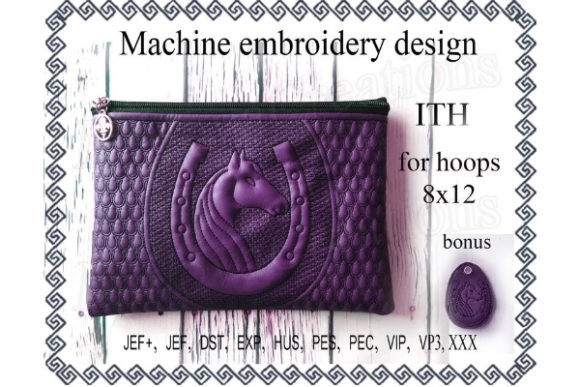 Cosmetic Bag in the Hoop: Horse Horseshoe Review