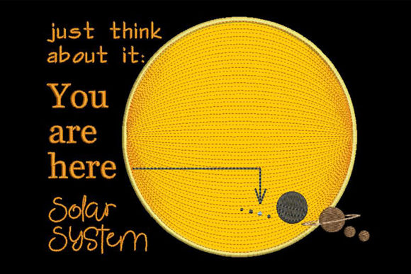 Cute Solar System Applique with Quote Review