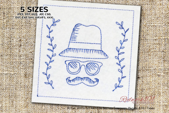 Mustache Fathers Day: An Embroidery Design Review