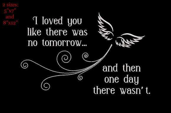 Remembrance Quote: Angel Wings Embroidery Review