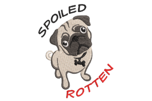 Spoiled Rotten Pug: An Embroidery Design Review